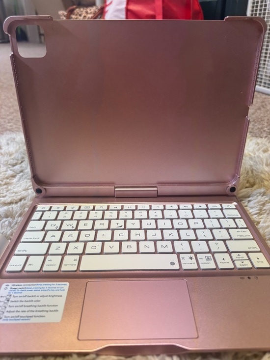 Other - I pad air Rose Gold Tablet Keyboard Case with Trackpad